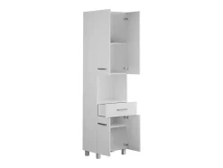 Colonne de salle de bain sur pied - 180 cm - Blanc - MINELA
