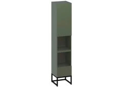 Colonne de salle de bain SPA 1 porte 1 tiroir 180x35x35 cm vert T-BATH