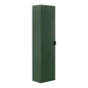 Colonne de salle de bain suspendue striée - Vert mat - H140 cm - ZEVINI