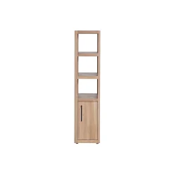 Colonne de salle de bain en chêne avec miroir 3 niche 1 porte - BOSTON