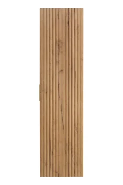 Colonne de salle de bain, Chêne Craft, 35 x 136 x 27 cm, poignée dorée