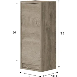 Colonne de salle de bain Devin 1 porte, couleur Nordik