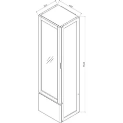Colonne de salle de bains suspendue l.40 x H.150 x P.35 cm chêne massif et plaqué chêne, Cooke & Lewis Harmon