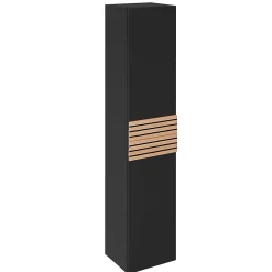 Colonne de salle de bains à suspendre ouverture droite Archi noir mat H. 160 x L. 35 cm