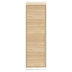 Colonne de salle de bains suspendue avec porte-serviettes effet bois l.36 x H.115 x P.30 cm, GoodHome Maza