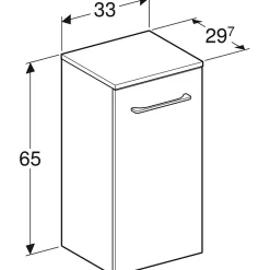 Colonne de salle de bains H.65 cm blanc Selva Geberit