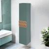 Colonne de salle de bains à suspendre 2 portes ouverture gauche l.35 x H.160 x P.31,2 cm vert toundra, Decotec Archi