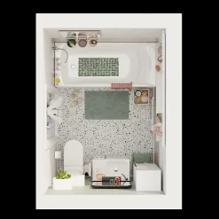 Colonne de salle de bains suspendue avec porte-serviettes blanc mat l.36 x H.115 x P.30 cm, GoodHome Maza