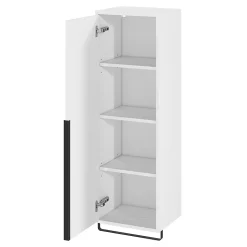 Colonne de salle de bains suspendue avec porte-serviettes blanc mat l.36 x H.115 x P.30 cm, GoodHome Maza
