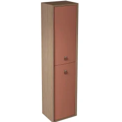 Colonne de salle de bains suspendue terracotta mat l.39 x H.160 x P.31 cm, 2 portes ouverture à droite, Decotec Havana