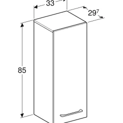 Colonne de salle de bains H.85 cm blanc Selva Geberit