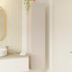 Colonne de salle de bains l.35 x H.150 x P.30 cm beige cachemire Kentia