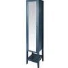 Colonne de salle de bains à poser avec miroir bleu mat l.40,2 x H.185 x P.36,1 cm, GoodHome Perma