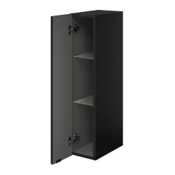 Colonne de salle de bains suspendue faible largeur noir mat l.20 x H.90 x P.36 cm, GoodHome Imandra