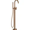 Colonne de sol mécanique cuivre brossé pour baignoire ilot Essebagno Charme II
