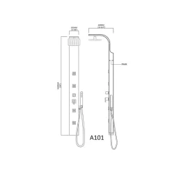 Colonne d'hydromassage A101 - Distribain