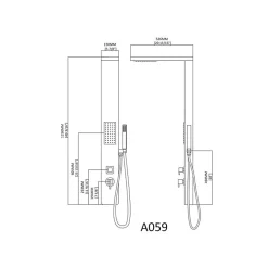 Colonne d'hydromassage A059 - Distribain