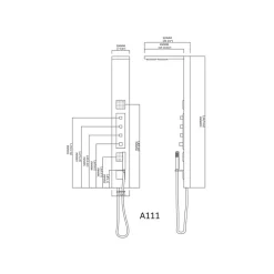 Colonne d'hydromassage A111 - Distribain