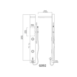 Colonne d'hydromassage G092 - Distribain