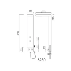 Colonne d'hydromassage S280 - Distribain