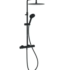 Colonne douche thermostatique JACOB DELAFON Metro 3 jets, économie d'eau, noir mat