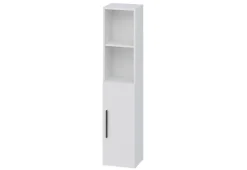 Colonne meuble de salle de bains Lisa l.30 x H.140 x P.27 cm, blanc mat
