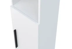 Colonne meuble de salle de bains Lisa l.30 x H.140 x P.27 cm, blanc mat