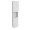 Colonne Meuble Salle de bain 165x35x30cm 2 portes blanc COLO à fixer au mur