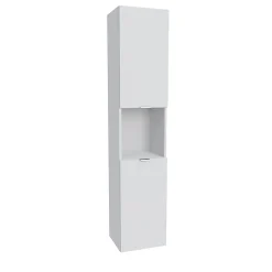 Colonne Meuble Salle de bain 165x35x30cm 2 portes blanc COLO à fixer au mur