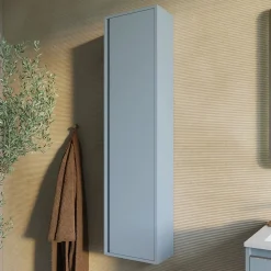 Colonne Multifonction Suspendue H140 Porte Réversible Céleste Mat - Monaco