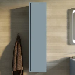 Colonne Multifonction Suspendue H140 Porte Réversible Céleste Mat - Monaco