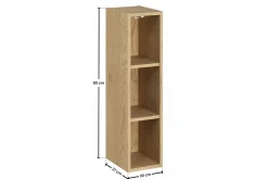 Colonne murale ouverte pour salle de bains DALIA chêne cremona 20 x 80 cm