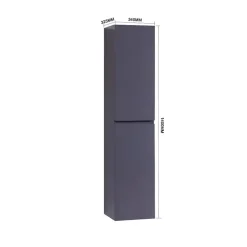 COLONNE salle de bain Armoire de rangement APOLLO LAQUE GRIS GRIS KIT