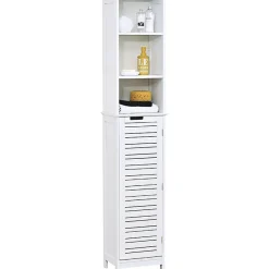 Colonne salle de bain blanche 1 porte 3 niveaux Miami