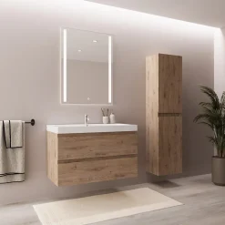 Colonne salle de bain LOMAZOO Marbella chêne clair - 140cm