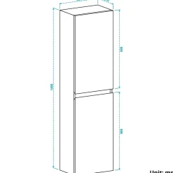 Colonne salle de bain LOMAZOO Marbella chêne clair - 140cm