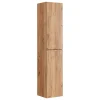 Colonne salle de bain NALYA 170 cm Chene clair Rangement vertical suspendu design