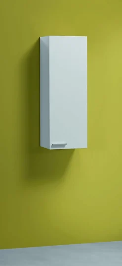 Colonne salle de bain Suspendue avec 1 Porte coloris blanc brillant - 85 x 30 x 25 cm