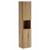 Colonne salle de bain VANO 2 portes et 1 niche Chene L30 x P25 x H140 cm Meuble suspendu