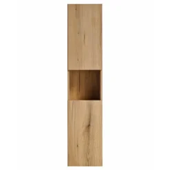 Colonne salle de bain VANO 2 portes et 1 niche Chene L30 x P25 x H140 cm Meuble suspendu