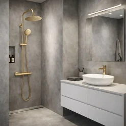 Colonne thermostatique, doré, Essebagno Essegoia II