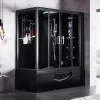 Combi Balneo douche Hammam CBH BLACK Archipel 179x97 - DROITE