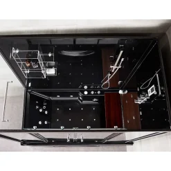 Combi Balneo douche Hammam CBH BLACK Archipel 179x97 - DROITE
