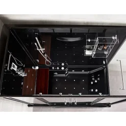 Combi Balneo douche Hammam CBH BLACK Archipel 179x97 - GAUCHE