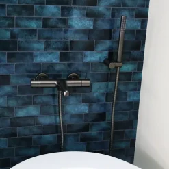 Combiné support de douche gun métal 3 pièces Essebagno Luisa