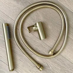 Combiné support de douche or brossé 3 pièces Essebagno Luisa