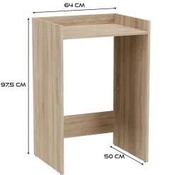 COMO - Meuble de rangement pour machine à laver - Meuble SDB - 64x50x97.5 cm - Buanderie