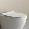 Couvercle / Lunette de WC plat Siège de WC Duroplast Couvercle frein de chute - 46,4x36,4x4,9cm - U2019