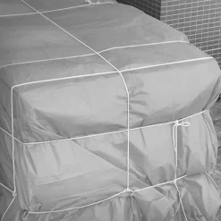 Couverture housse protection 4x6m 24m² en PVC imperméable + œillets 650g/m² gris