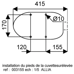 Cuvette surélevée indépendante Publica - GEBERIT - 315500000